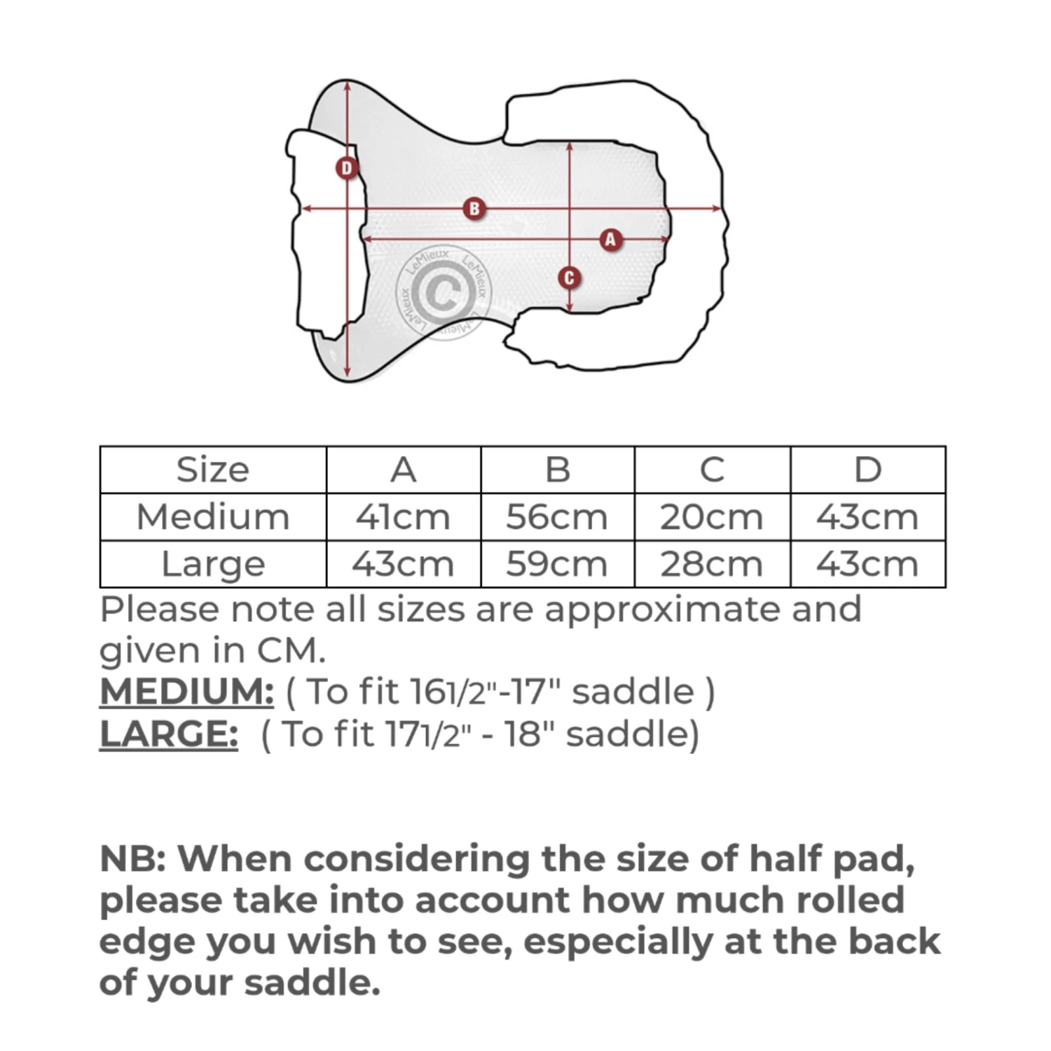 Acavallo Just-Gel Lambskin Half Pad - Image 6